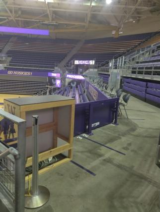 Picture of accessible seating at Hec Ed Arena