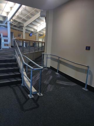 Picturee of ramp located inside the North entrance of Hec Ed Arena