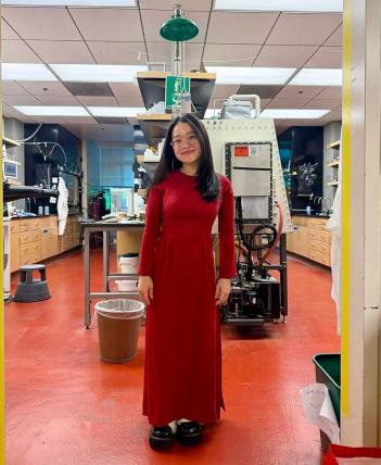Phuong Ho Le poses in her lab