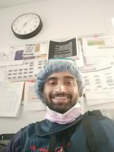 Amol Gajendragadkar dons PPE for surgery