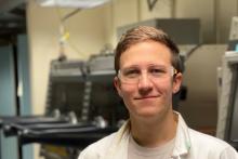 James Baumann poses in the lab