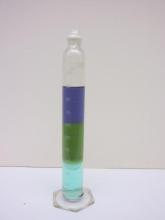 a three level density column, showing layers of indigo, green and cyan