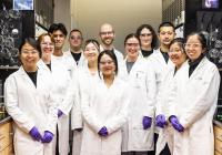 The Xiao group poses together in the lab