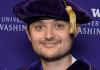 Matthew in his PhD regalia at graduation