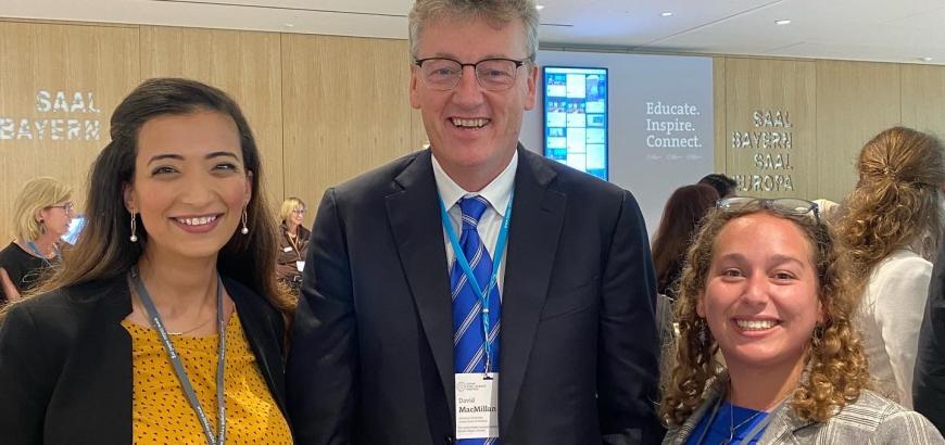 Nobel Laureate David MacMillan with two Young Scientists, 2022